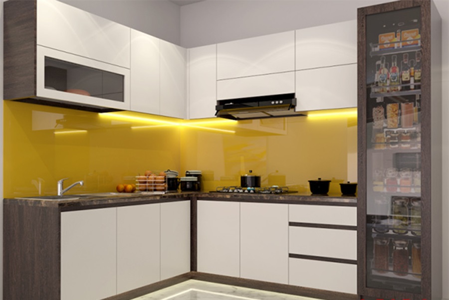 thi công tủ bếp căn hộ vin homes